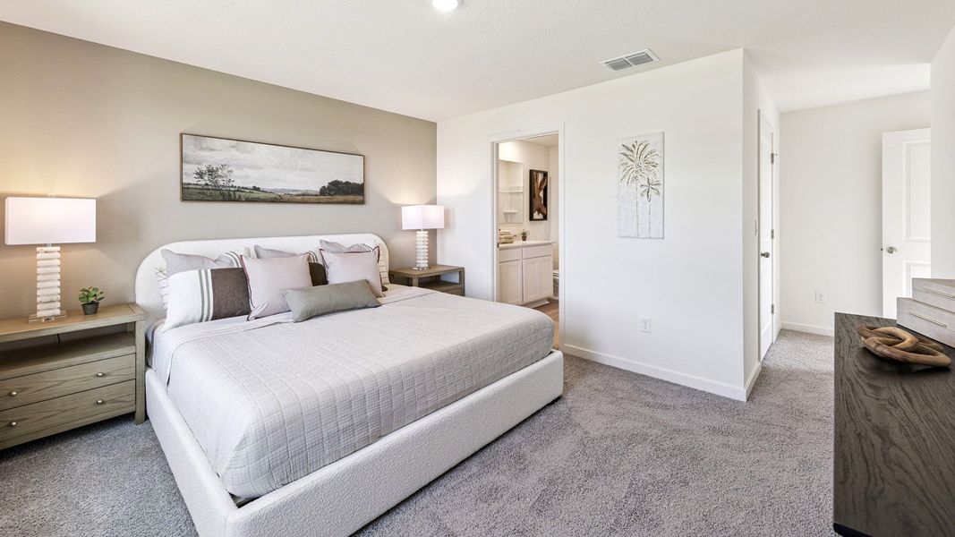 Furnished interior in a model home at Vineland Reserve in Osteen (Image 15).