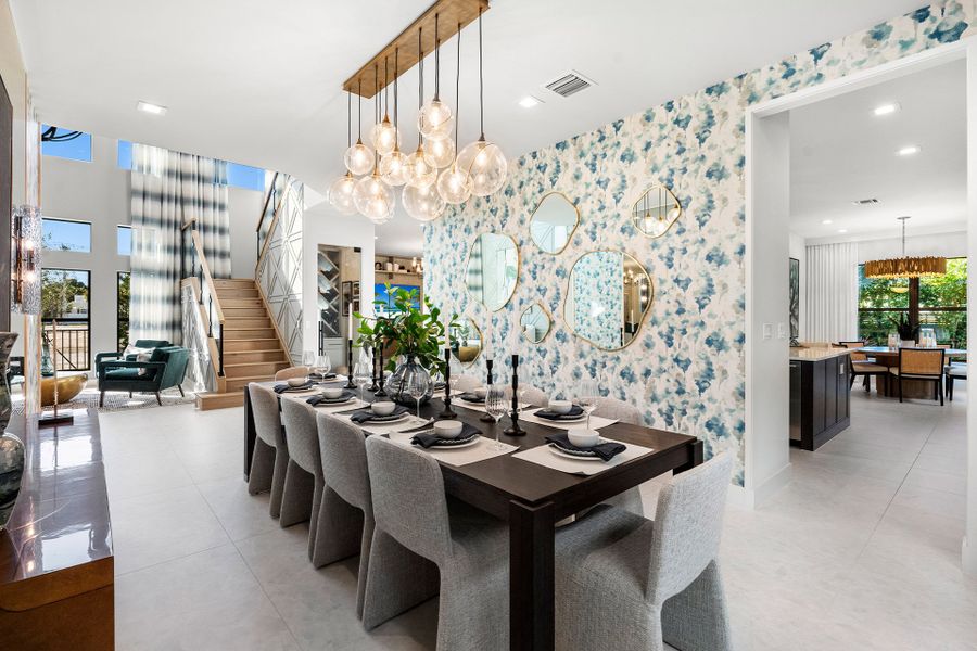 Furnished interior in a model home at The Estates @ NOMAR in West Palm Beach (Image 4).