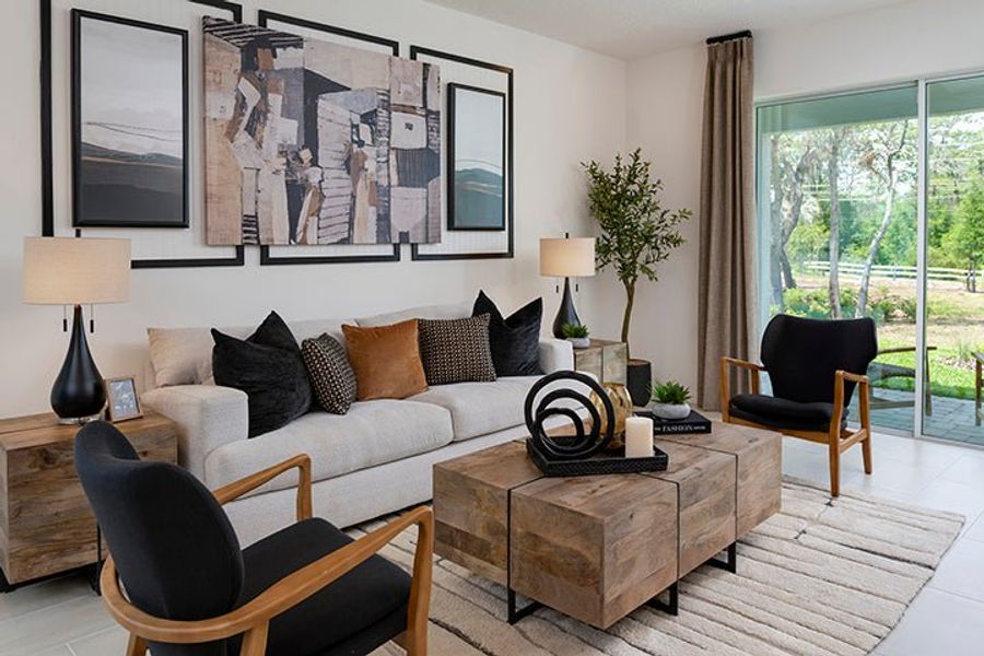 Furnished interior in a model home at Liberty Station Single Family in Orange City (Image 6). Furnished interior in a model home at Liberty Station Single Family in Orange City (Image 6).