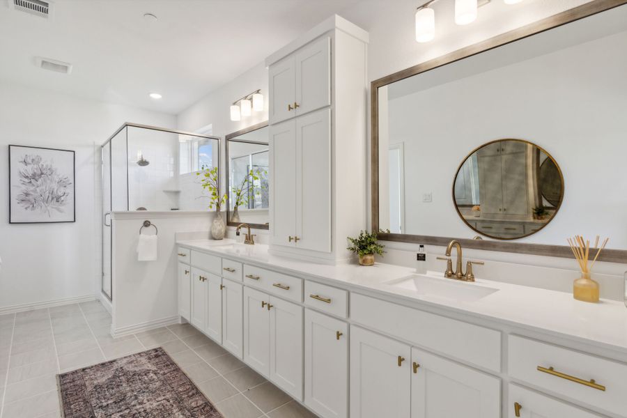 Furnished interior in a model home at Hazelwood in Frisco (Image 26).