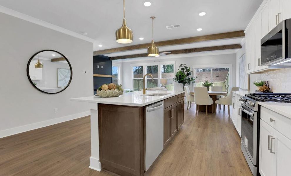 Furnished interior in a model home at Villas at Dawsonville Townhomes in Dawsonville (Image 10).