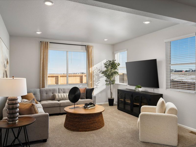 Furnished interior in a model home at Lake Bluff in Greeley (Image 7).