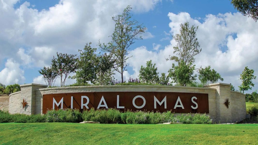 Main entrance to the Miralomas master-planned community in Boerne, TX, featuring its landmark signage (Image 1). Main entrance to the Miralomas master-planned community in Boerne, TX, featuring its landmark signage (Image 1).