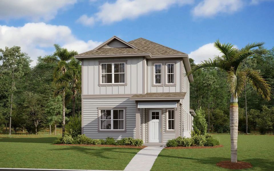Street view of homes within the Sunbridge master-planned community in St. Cloud, FL (Image 12).