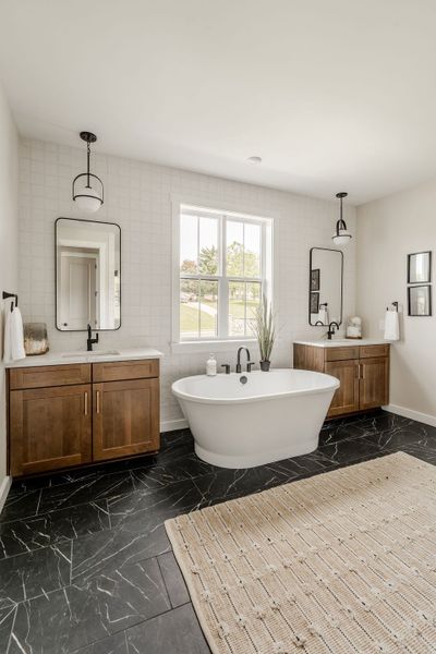 Furnished interior in a model home at Edgewater on Lake Tillery Inland in Norwood (Image 9).