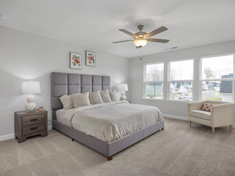 Furnished interior in a model home at Enclave at Belmont in Belmont (Image 15). Furnished interior in a model home at Enclave at Belmont in Belmont (Image 15).