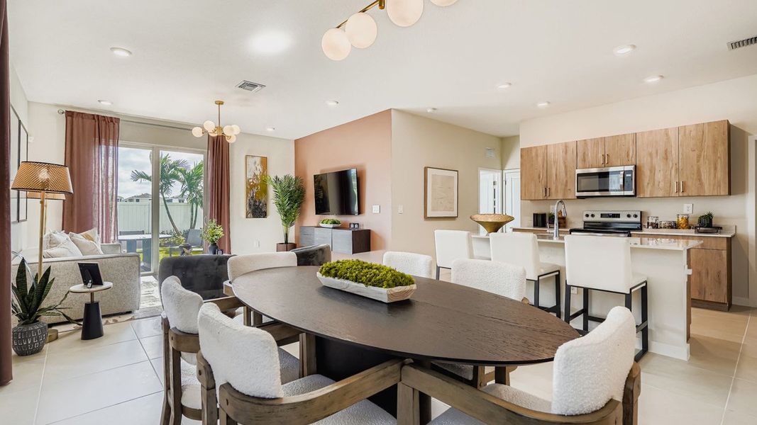 Furnished interior in a model home at Baywood II in Florida City (Image 11).