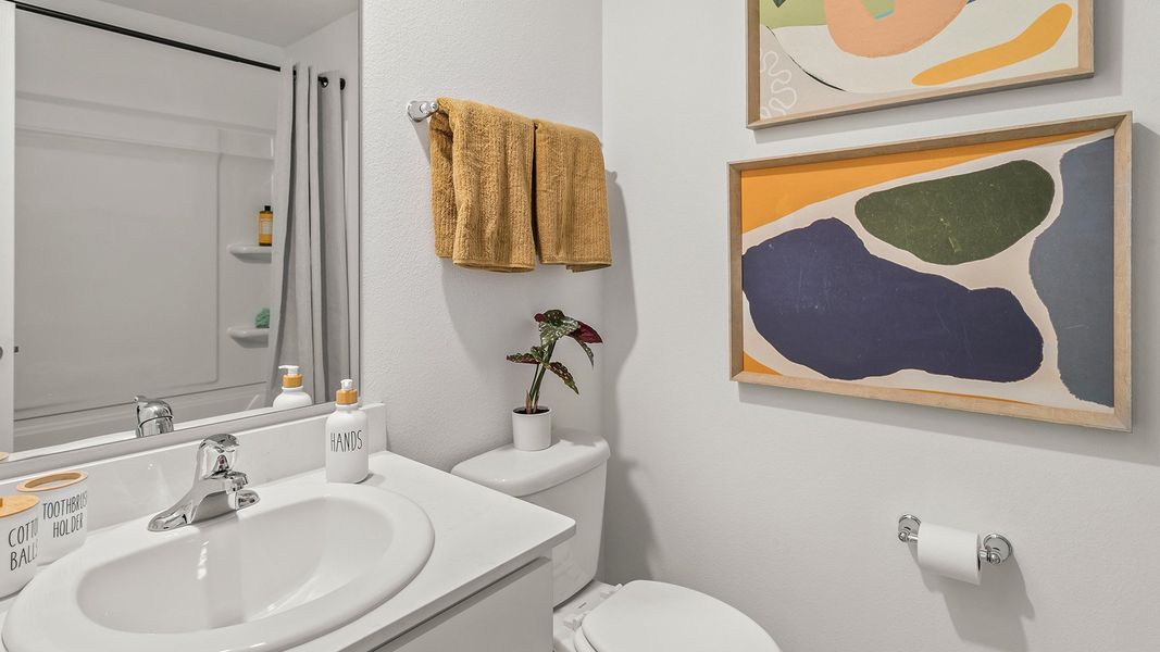 Furnished interior in a model home at Stokes Landing in St. Augustine (Image 21).