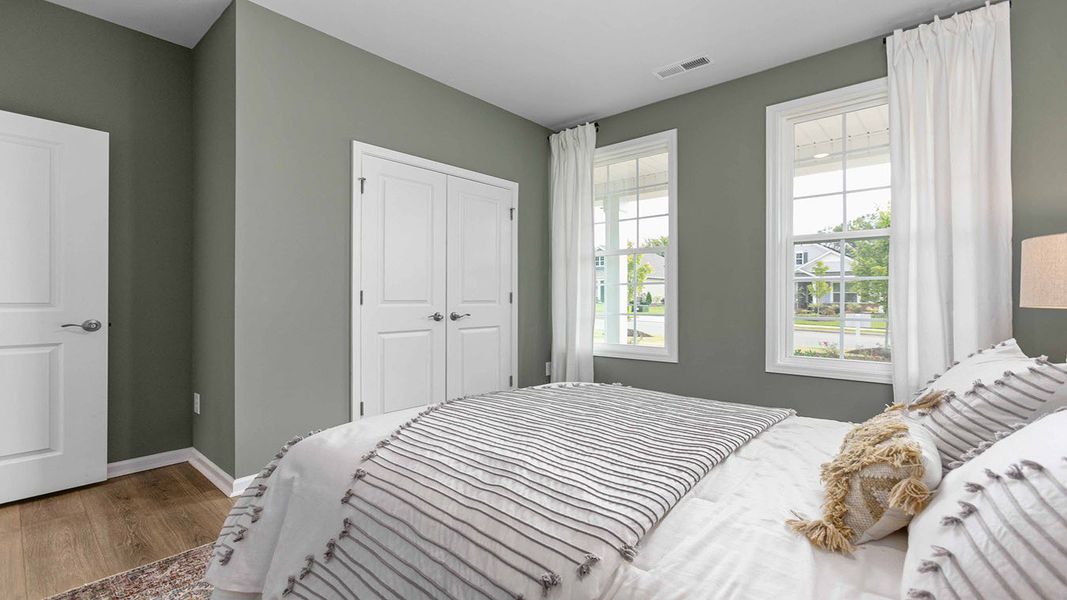 Furnished interior in a model home at The Villas at Kinsley in Jamestown (Image 6).