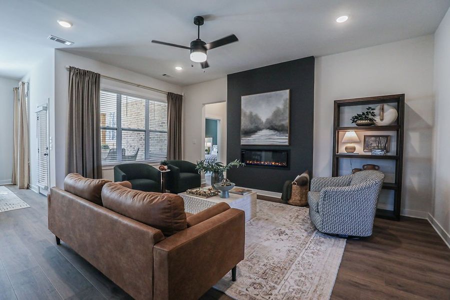 Furnished interior in a model home at Villages of Green Meadows in Munford (Image 49).