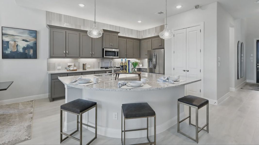 Furnished interior in a model home at Green Meadows in Celina (Image 21). Furnished interior in a model home at Green Meadows in Celina (Image 21).