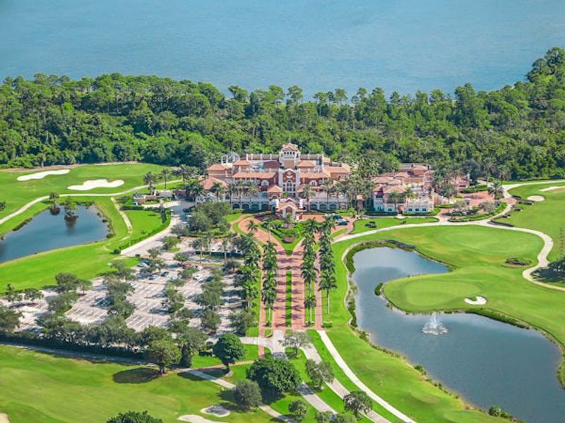 Aerial view of the Tesoro Club community in Port St. Lucie, FL, showing layout and nearby surroundings (Image 14).