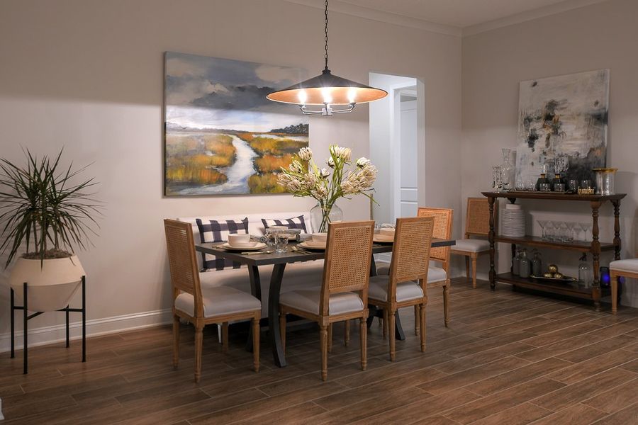 Furnished interior in a model home at Heritage Trace in Nocatee in Ponte Vedra (Image 7). Furnished interior in a model home at Heritage Trace in Nocatee in Ponte Vedra (Image 7).