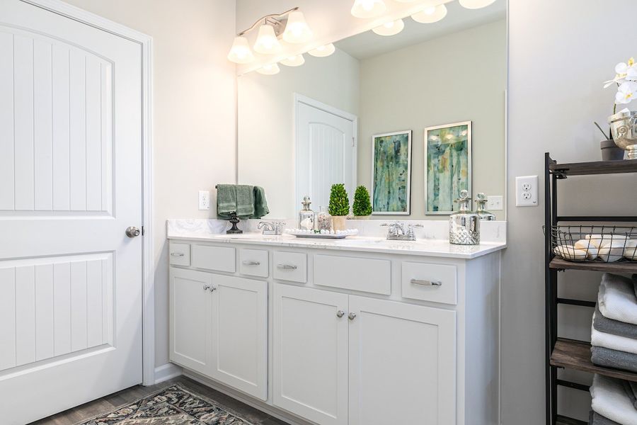 Furnished interior in a model home at The Cottages of Silvertown in Thomaston (Image 37).