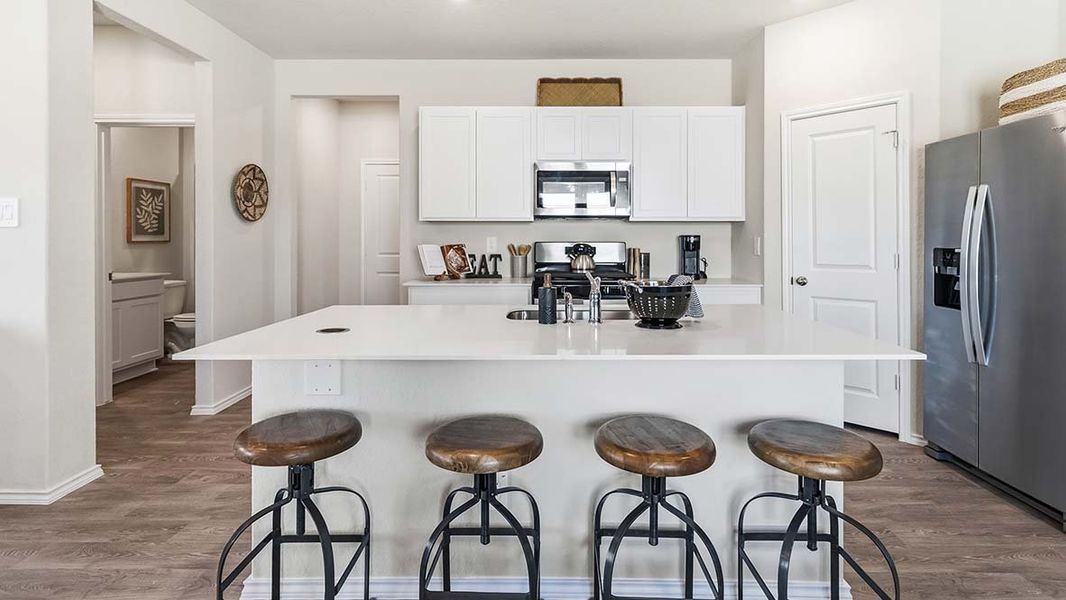 Furnished interior in a model home at Blue Ridge Ranch in San Antonio (Image 16).