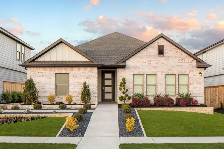 Front exterior of a home in the Briarwood community, located in Elgin, TX (Image 4).