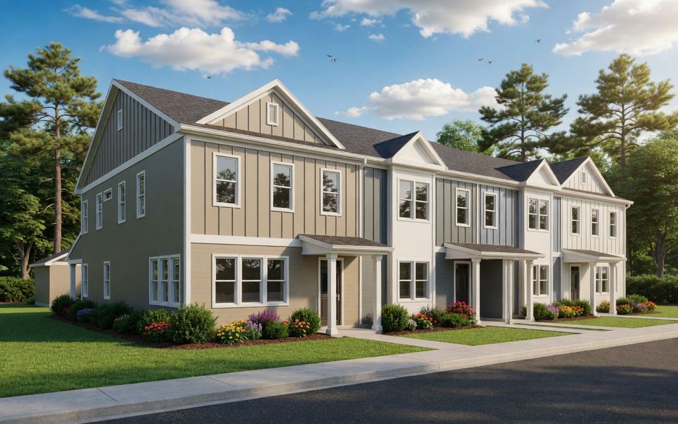 Front exterior of a home in the Legacy Lakes Townes community, located in Aberdeen, NC (Image 10). Front exterior of a home in the Legacy Lakes Townes community, located in Aberdeen, NC (Image 10).
