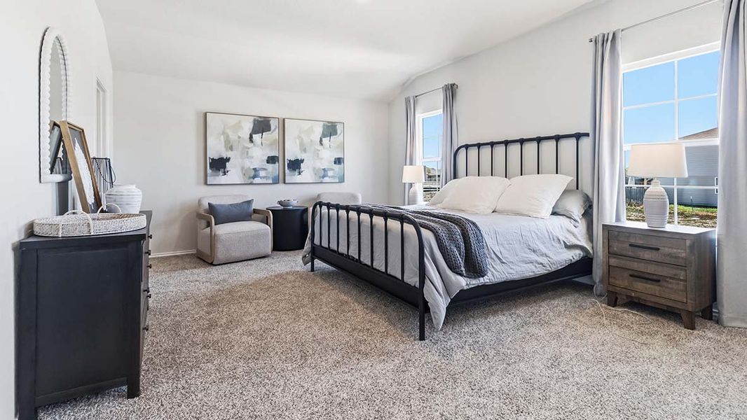 Furnished interior in a model home at Blue Ridge Ranch in San Antonio (Image 33).