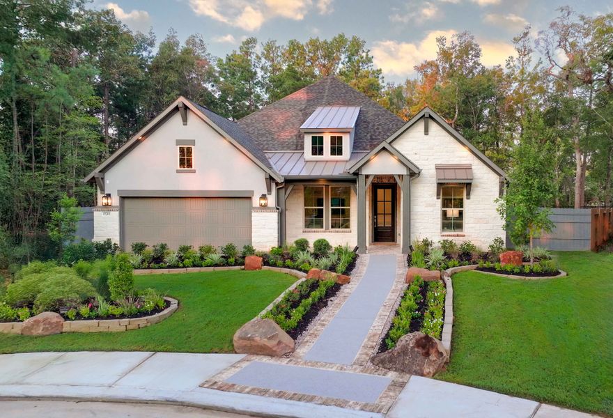 Front exterior of a home in the ARTAVIA: Hilltop Collection community, located in Conroe, TX (Image 5).