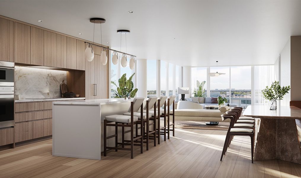 Furnished interior in a model home at The WELL Bay Harbor Islands in Bay Harbor Islands (Image 9).