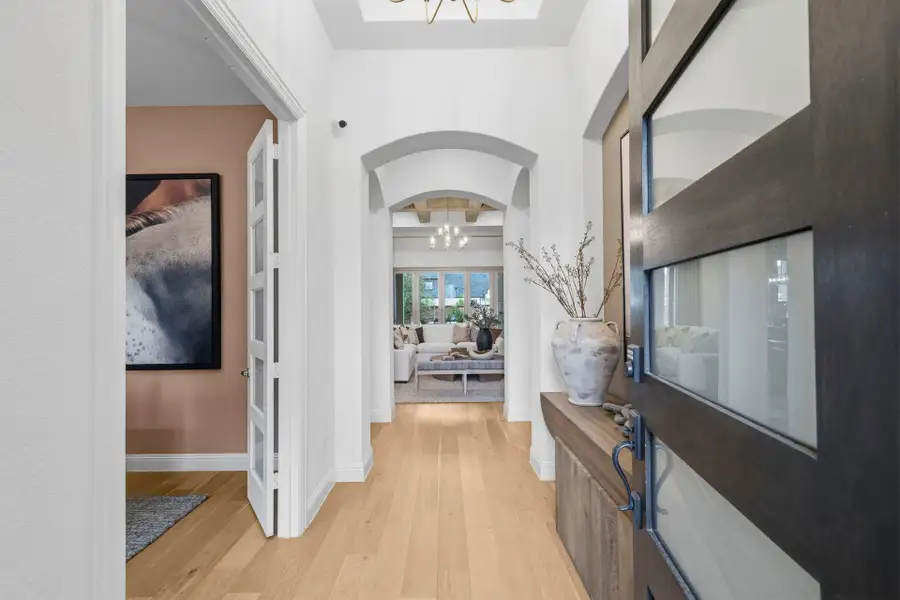 Furnished interior in a model home at Mustang Lakes in McKinney (Image 10).