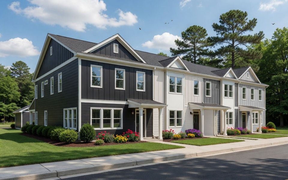 Front exterior of a home in the Legacy Lakes Townes community, located in Aberdeen, NC (Image 14). Front exterior of a home in the Legacy Lakes Townes community, located in Aberdeen, NC (Image 14).