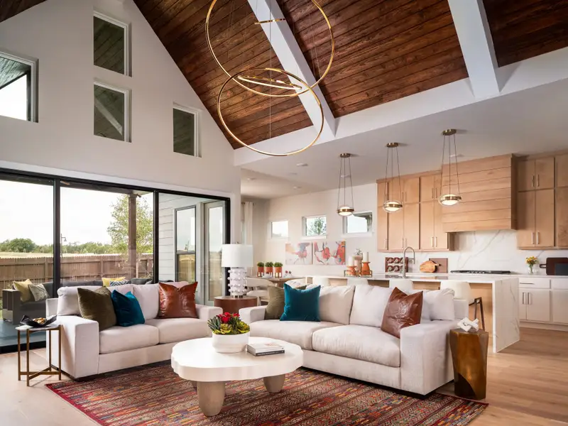 Furnished interior in a model home at Eagle's Estates in Burleson (Image 8).