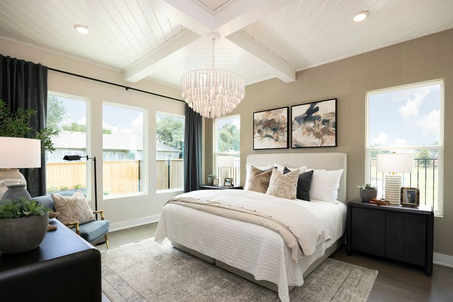 Furnished interior in a model home at Manors Collection - Freedom at Anthem in Kyle (Image 11).