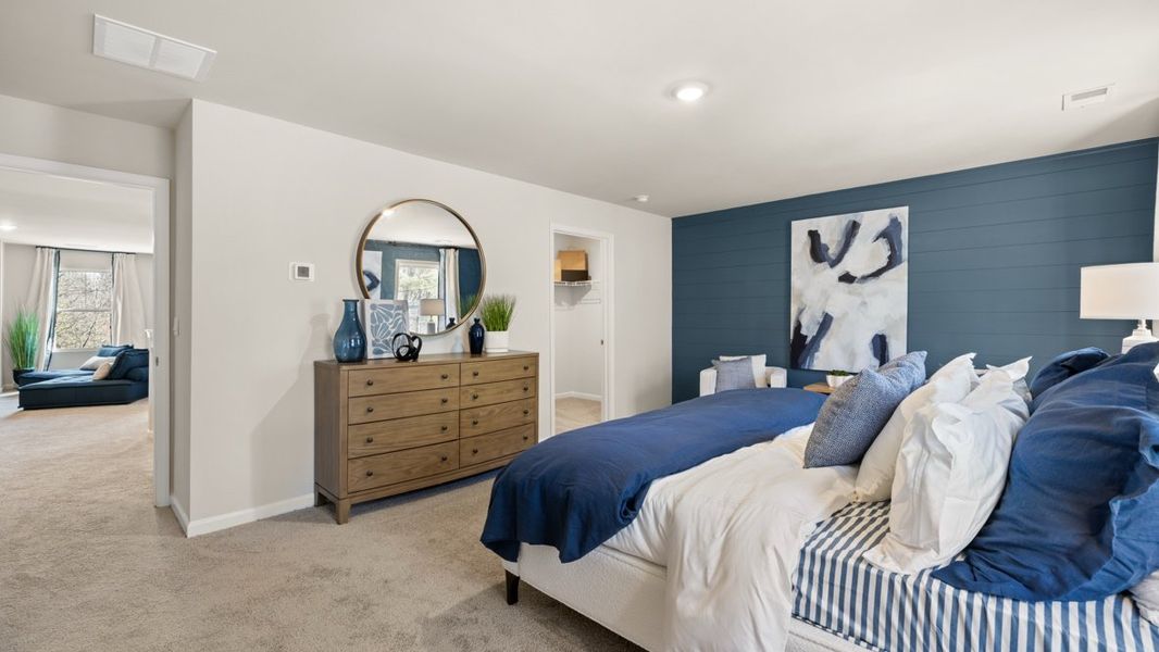 Furnished interior in a model home at Liberty Crossing in Braselton (Image 17).