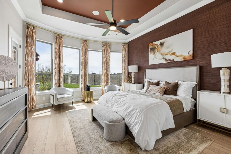 Furnished interior in a model home at Lakeway Estates in Waxahachie (Image 22).