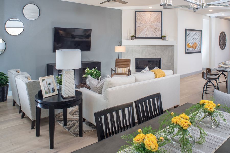 Furnished interior in a model home at Elements at Viridian - Signature Series in Arlington (Image 19).