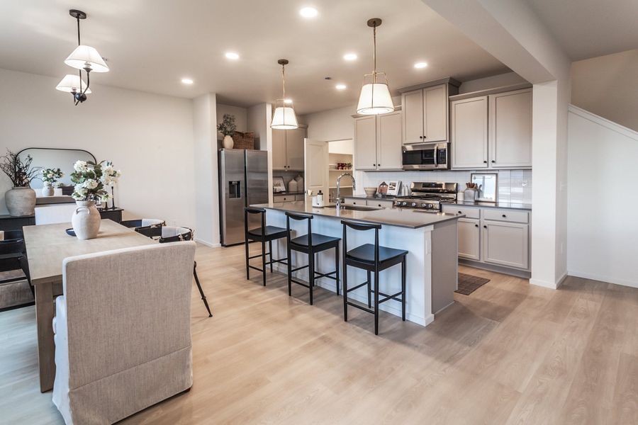 Furnished interior in a model home at Granary Trailblazer Collection - Single Family Homes in Johnstown (Image 9). Furnished interior in a model home at Granary Trailblazer Collection - Single Family Homes in Johnstown (Image 9).