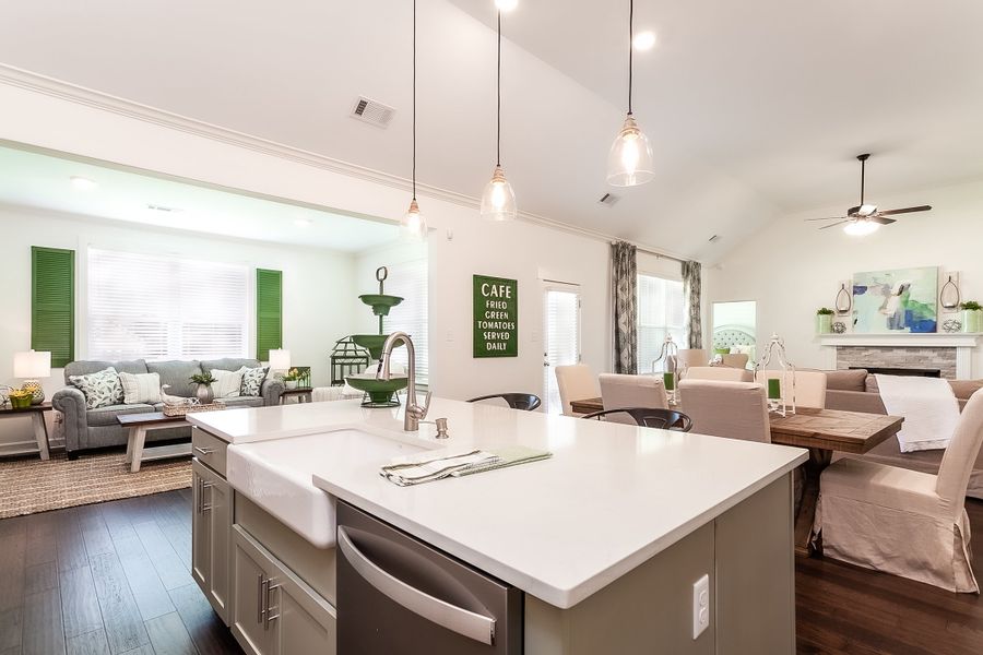 Furnished interior in a model home at Georgetown in Collierville (Image 17).