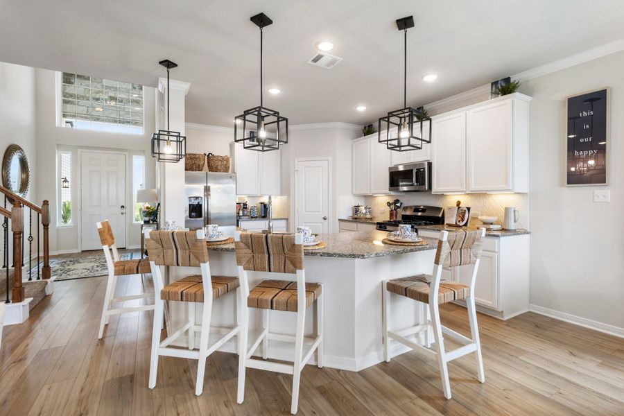Furnished interior in a model home at Southern Pointe in College Station (Image 8).