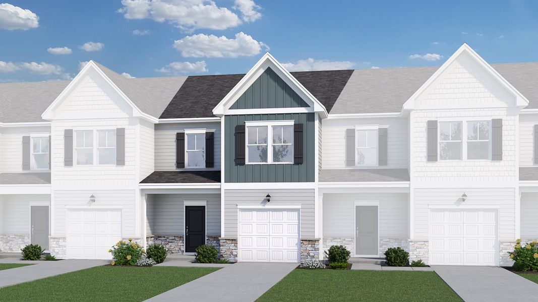 Front exterior of a home in the The Abbey at Trolley Run Station community, located in Aiken, SC (Image 6).