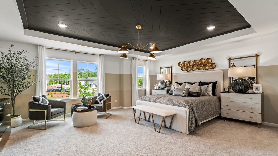 Furnished interior in a model home at Enclave at Evergreen in Fairburn (Image 18). Furnished interior in a model home at Enclave at Evergreen in Fairburn (Image 18).