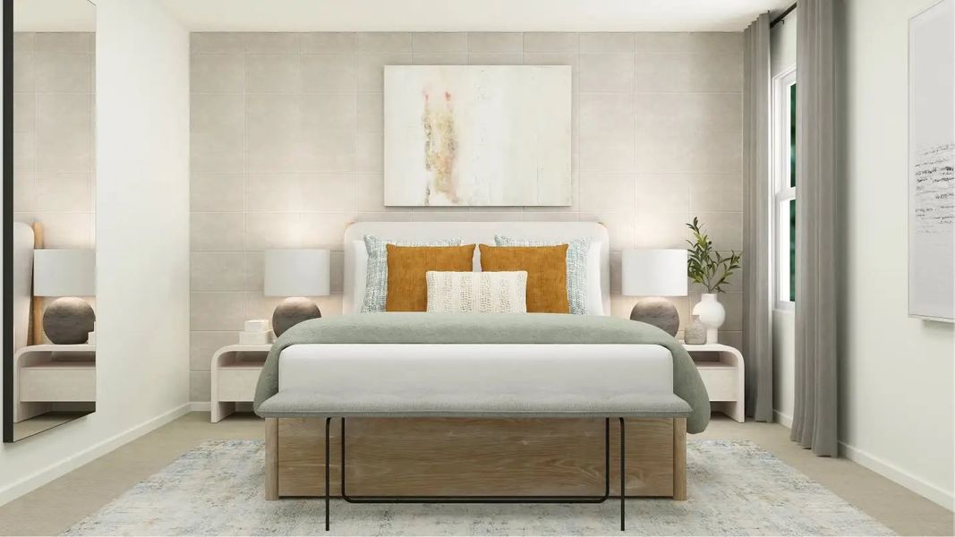 Furnished interior in a model home at Winfield Park: Cottage in Hutto (Image 8).