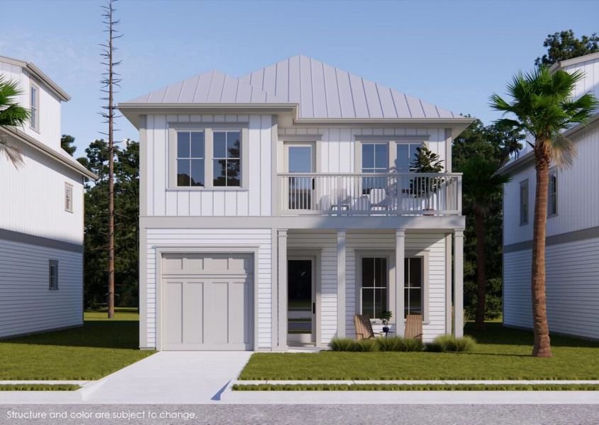 Front exterior of a home in the Nautilus Pointe community, located in Inlet Beach, FL (Image 10).