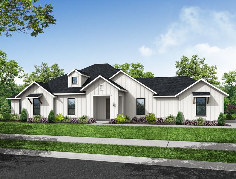 Front exterior of a home in the Estates of Palmer community, located in Waxahachie, TX (Image 25). Front exterior of a home in the Estates of Palmer community, located in Waxahachie, TX (Image 25).