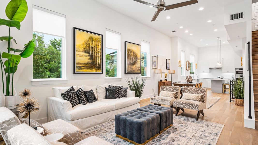 Furnished interior in a model home at Bluebonnet Lofts in Austin (Image 33).