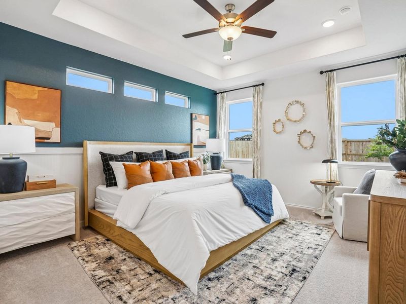 Furnished interior in a model home at Morgan Meadows in San Antonio (Image 11). Furnished interior in a model home at Morgan Meadows in San Antonio (Image 11).