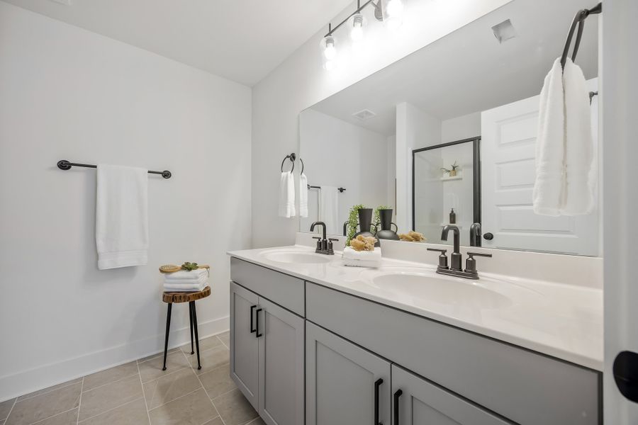 Furnished interior in a model home at The Parks of Mill Town in Chattanooga (Image 48).