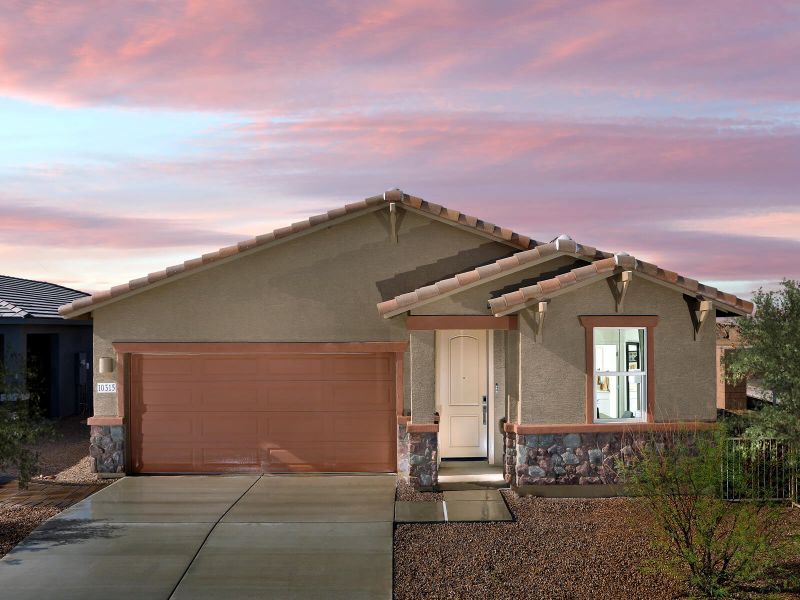 The 2110 floorplan modeled at Fieldstone at Gladden Farms.