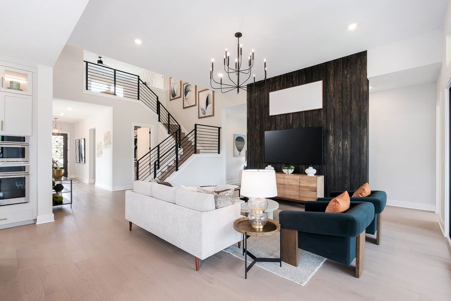 Furnished interior in a model home at Wolf Ranch – West Bend in Georgetown (Image 10).