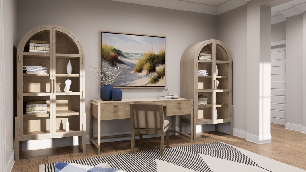 Furnished interior in a model home at Rivers Reach in Yemassee (Image 8). Furnished interior in a model home at Rivers Reach in Yemassee (Image 8).