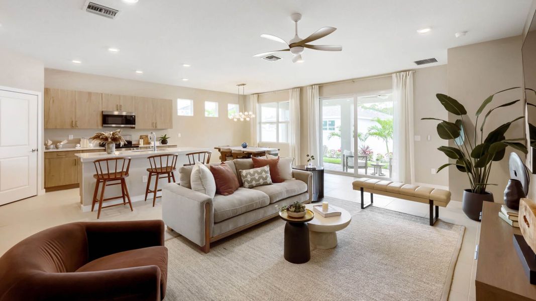 Furnished interior in a model home at Blossom Trail in Greenacres (Image 6). Furnished interior in a model home at Blossom Trail in Greenacres (Image 6).