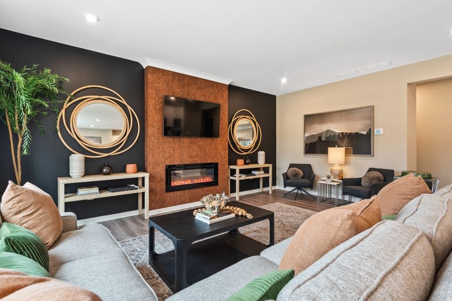 Furnished interior in a model home at Bridle Run in Louisville (Image 33).