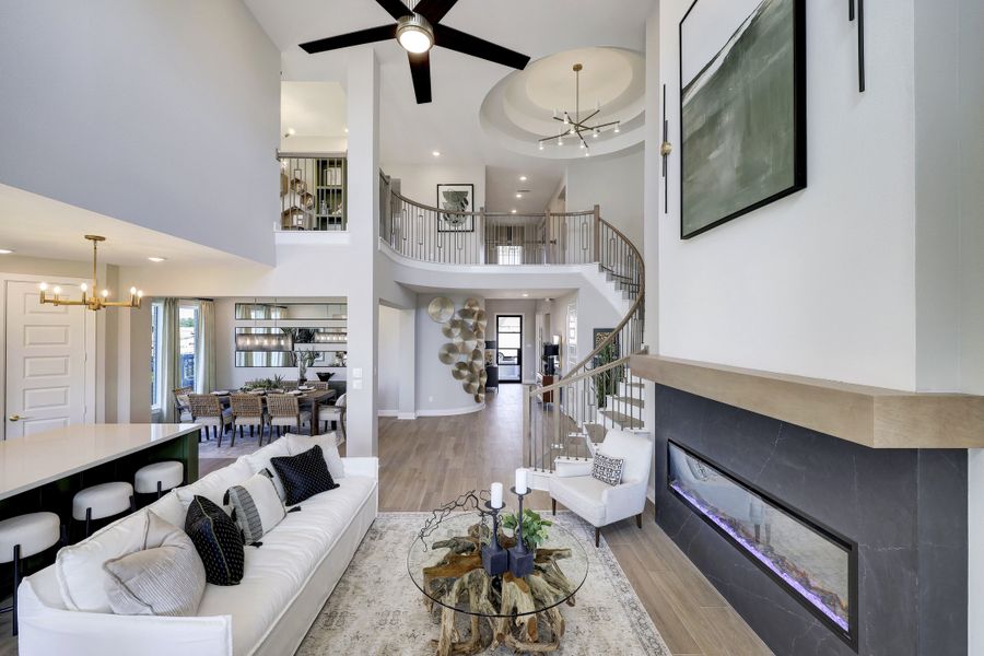 Furnished interior in a model home at Bridgeland 50' (Creekland Village) in Cypress (Image 7). Furnished interior in a model home at Bridgeland 50' (Creekland Village) in Cypress (Image 7).