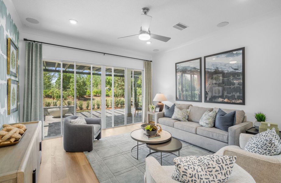 Furnished interior in a model home at Mariposa at EverRange in Jacksonville (Image 8).