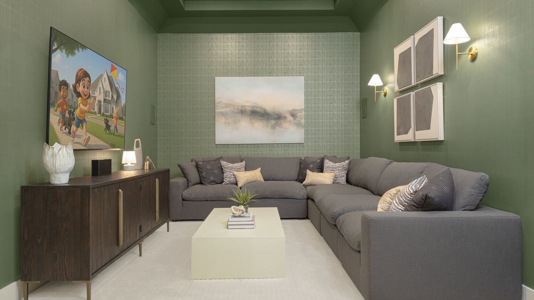 Furnished interior in a model home at Trinity Falls 60' in McKinney (Image 15). Furnished interior in a model home at Trinity Falls 60' in McKinney (Image 15).